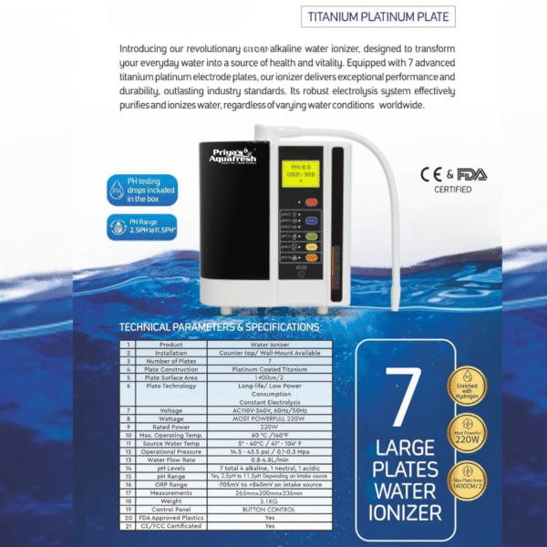 PRIYAS AQUAFRESH ALKALINE IONIZER - Image 3